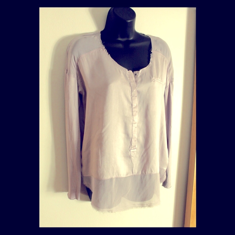 GO> by GOSILK Pink Silk Top